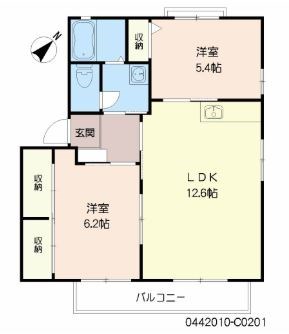 ウイングコート花やしきＣ 間取図