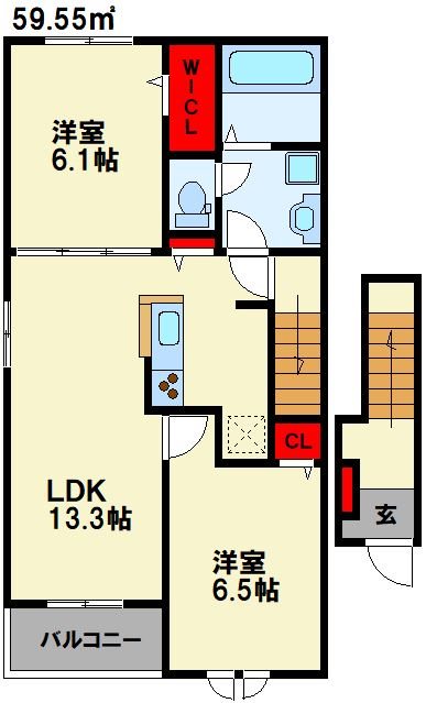 プロスペリティ田川 Ⅳ 間取り