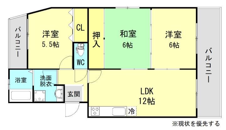 グリーンフィールド’95 間取り　筑紫野市・太宰府市の賃貸物件はトーマスリビングまで