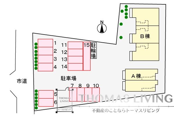 サンヒルズミヤアヴァンセ B棟 敷地内駐車場御座いますよ。