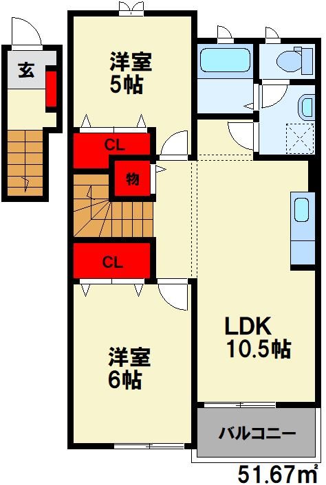 グラシュプレーヌB 間取り