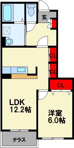 グラシュプレーヌⅤ C 間取り