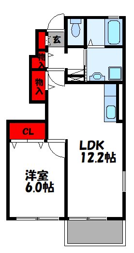 プロスペールコナンⅡA 間取り反転。（LDK小窓は角部屋のみ）