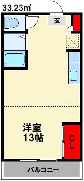 プライマリー九工大前Ⅱ 間取り