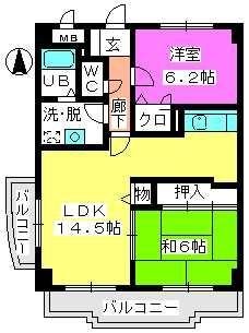 エクセレント岩室Ⅱ 間取り
