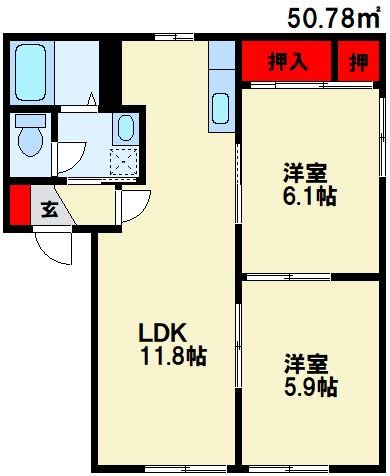 シャルマンK A棟 間取り