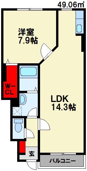 福岡県嘉穂郡桂川町吉隈 間取り