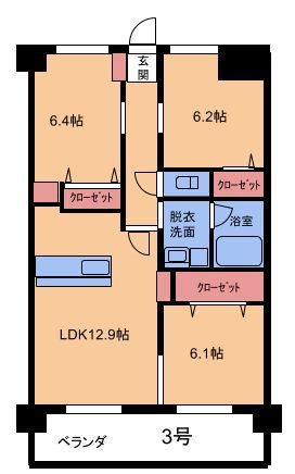 アネーロ城南Ⅲ 間取り