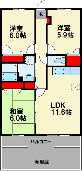 カーサ宮の前 間取り