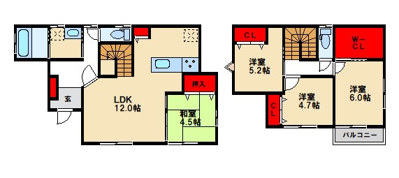 宿町戸建て 間取り