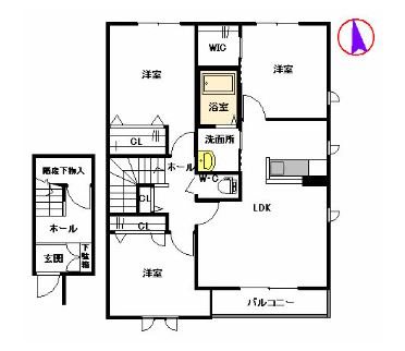 シャルマンヒル花畑 間取図　※現状優先