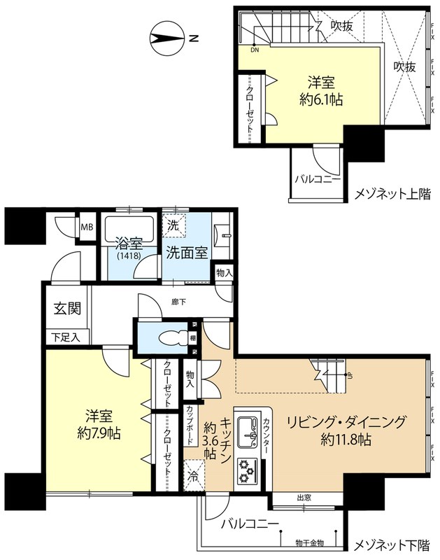 アメックス大手門ツインビュー 間取り
