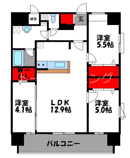 CINQ IWASE BLD 間取り