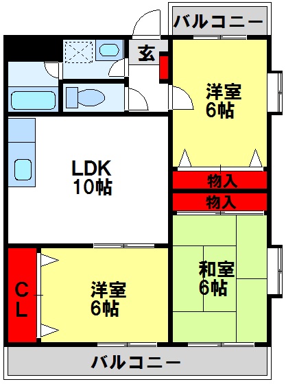 プレジュールITO 角部屋・2面バルコニー