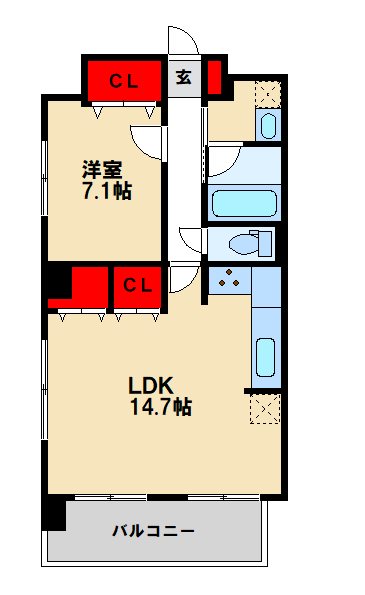 プランドールN オートロック付マンション※反転間取り
