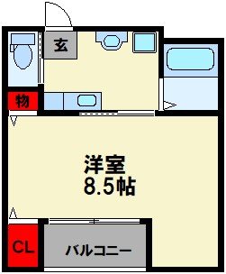 伊岐須ベルエア九工大 間取り