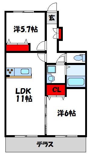 アムール福津 間取り