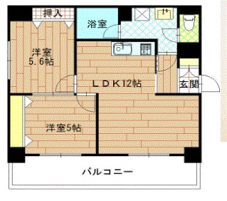 エステート博多駅南ハウス 間取り図です※他部屋参考間取り