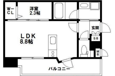 ヴィラージュ県庁前参番館 間取りです