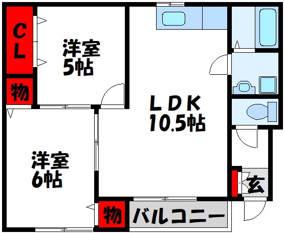 アメニティ赤間 間取り