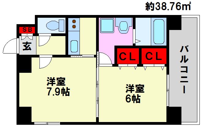 エンクレスト日赤通り 間取り　※現状優先　