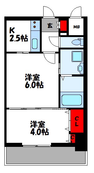 福岡県福岡市東区馬出１丁目 間取り