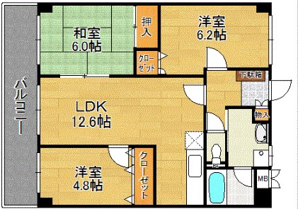 シティコート中陽 間取り
