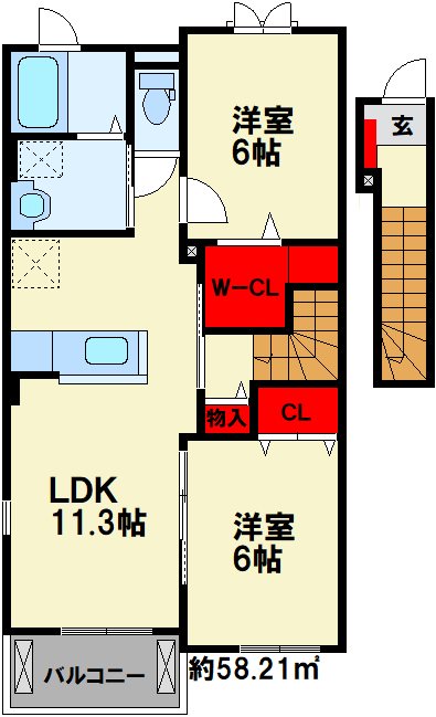 フランメゾンA 図面と異なる場合は、現況を優先します。