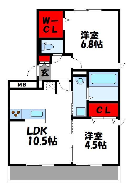 ソフィア新宮Ⅱ　B棟 古賀市・新宮町・福津市でお部屋を探される際は、トーマスリビングへお気軽にご相談ください。