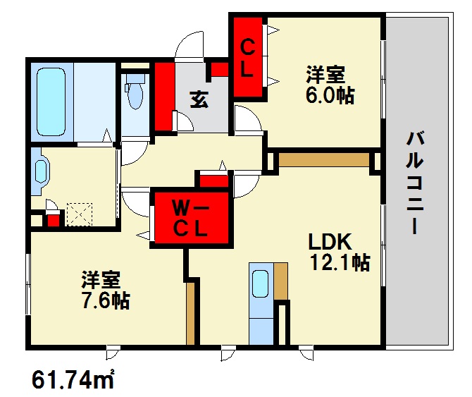 ジョアセジュール博多南　2号館 間取
