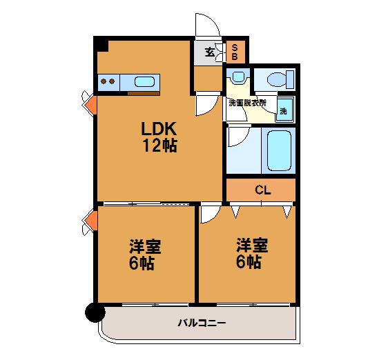 エステート・モア大橋Ⅱ 間取り