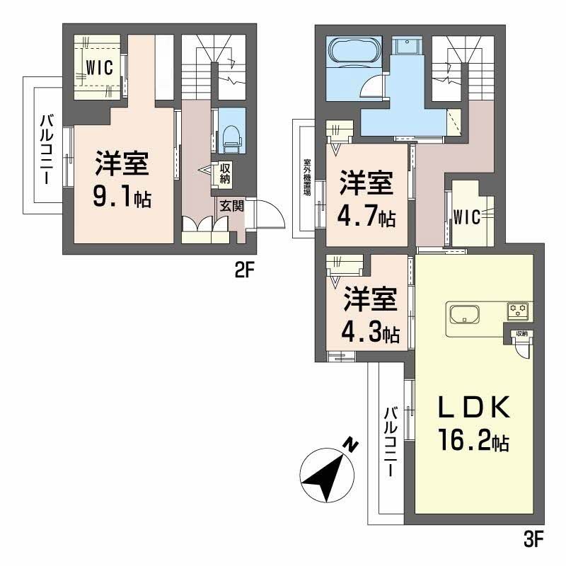 シャーメゾン大野城中央 間取り
