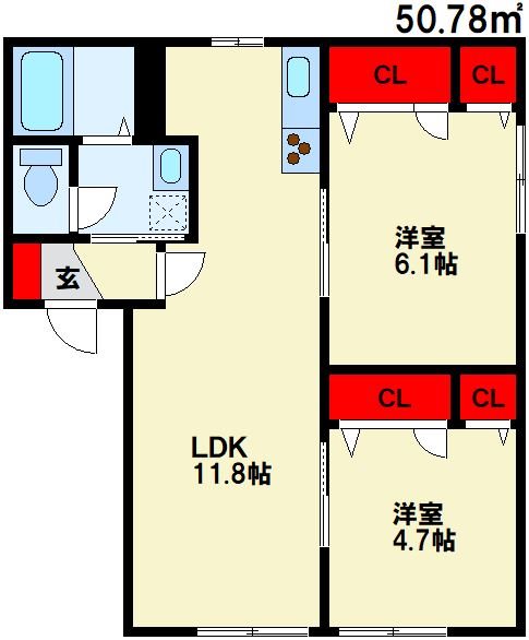 シャルマンK B棟 間取り