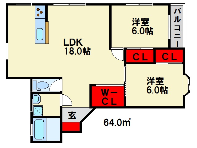 ソシアル上大利 間取図