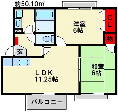 サンハイム日永田 間取図