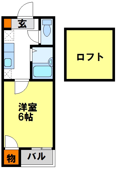 ビラフローレンス 間取り　お一人暮らしにちょうどいい広さです