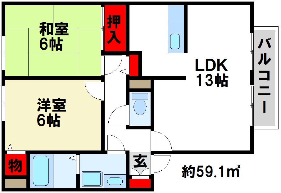 ウェルフェアビレッジ 全部屋独立。セパレート間取り。