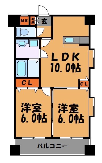 リバティ天神南 間取り
