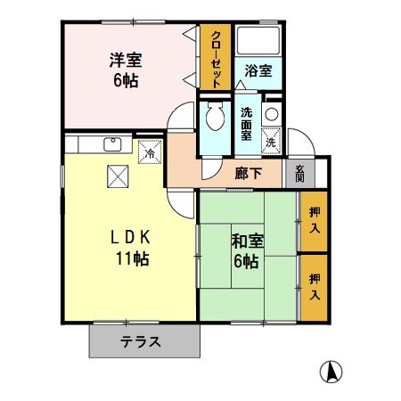セジュール田島 間取り