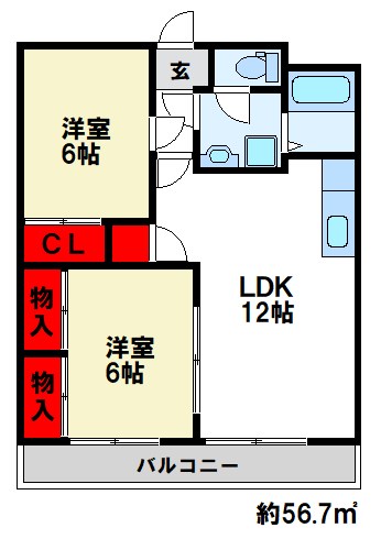 パークサイド橘 間取り図　リニューアル