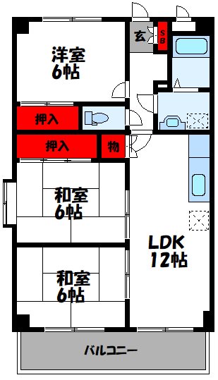 シャトル浩栄 間取り