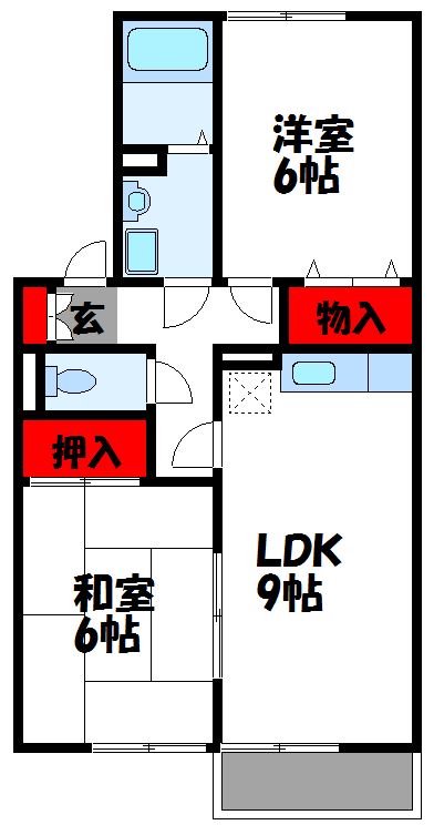 サンハイム田熊 間取図