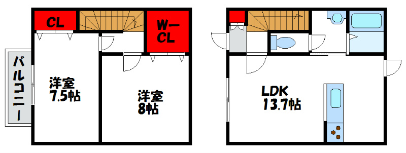 ハーモニー弐番館  間取り