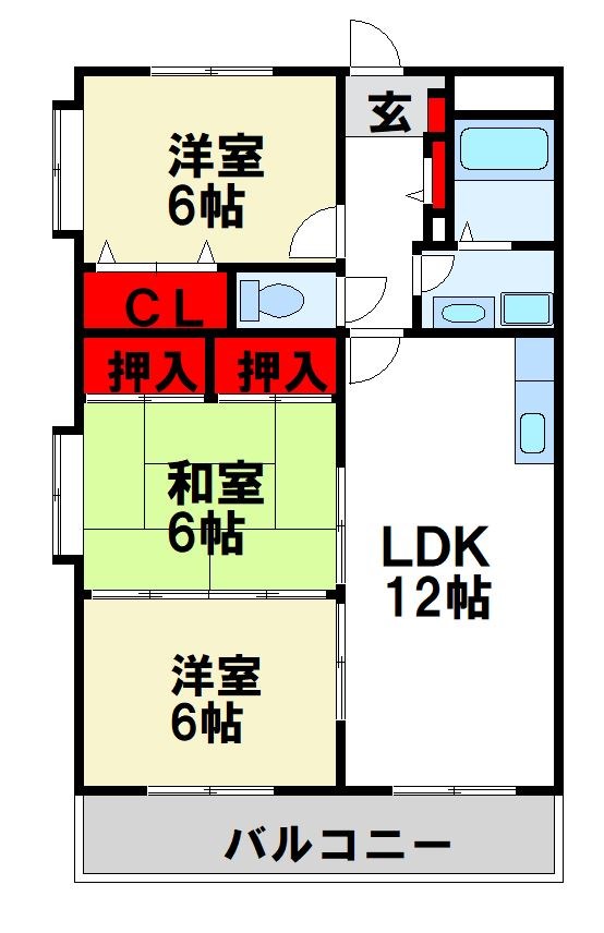 エクセレント中嶋Ⅱ 間取り　