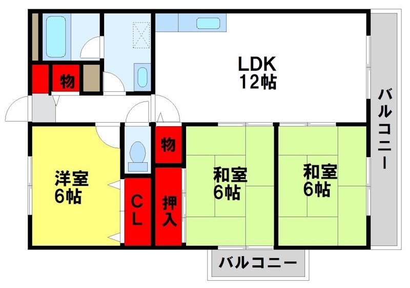 サンハイツ公園通り ※反転間取り