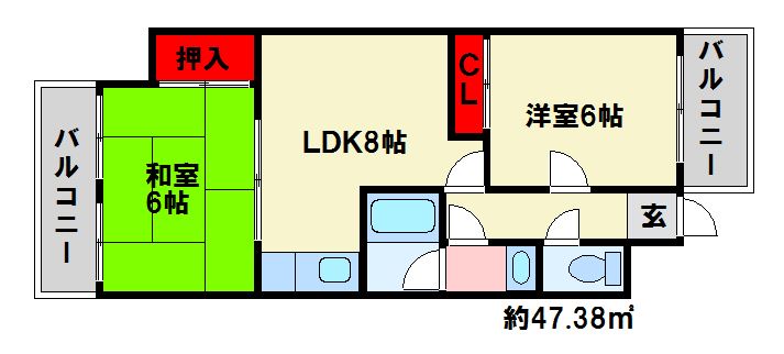 アーベイン秋山 間取り　現状優先