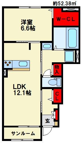 プロスペール春日Ⅲ 間取り　※現状優先