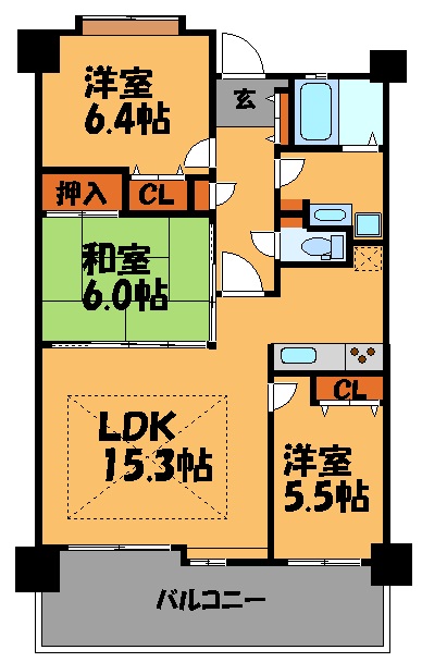 アンピール大濠公園 間取り