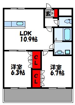 グランドビューFukutsu  間取り
