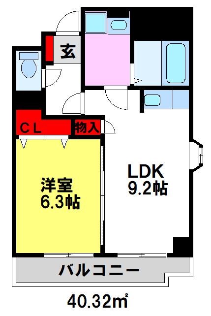 センタービレッジ本町 角部屋